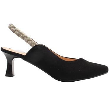 BIOECO SLING BACK 4256 0026 - BLACK SUEDE